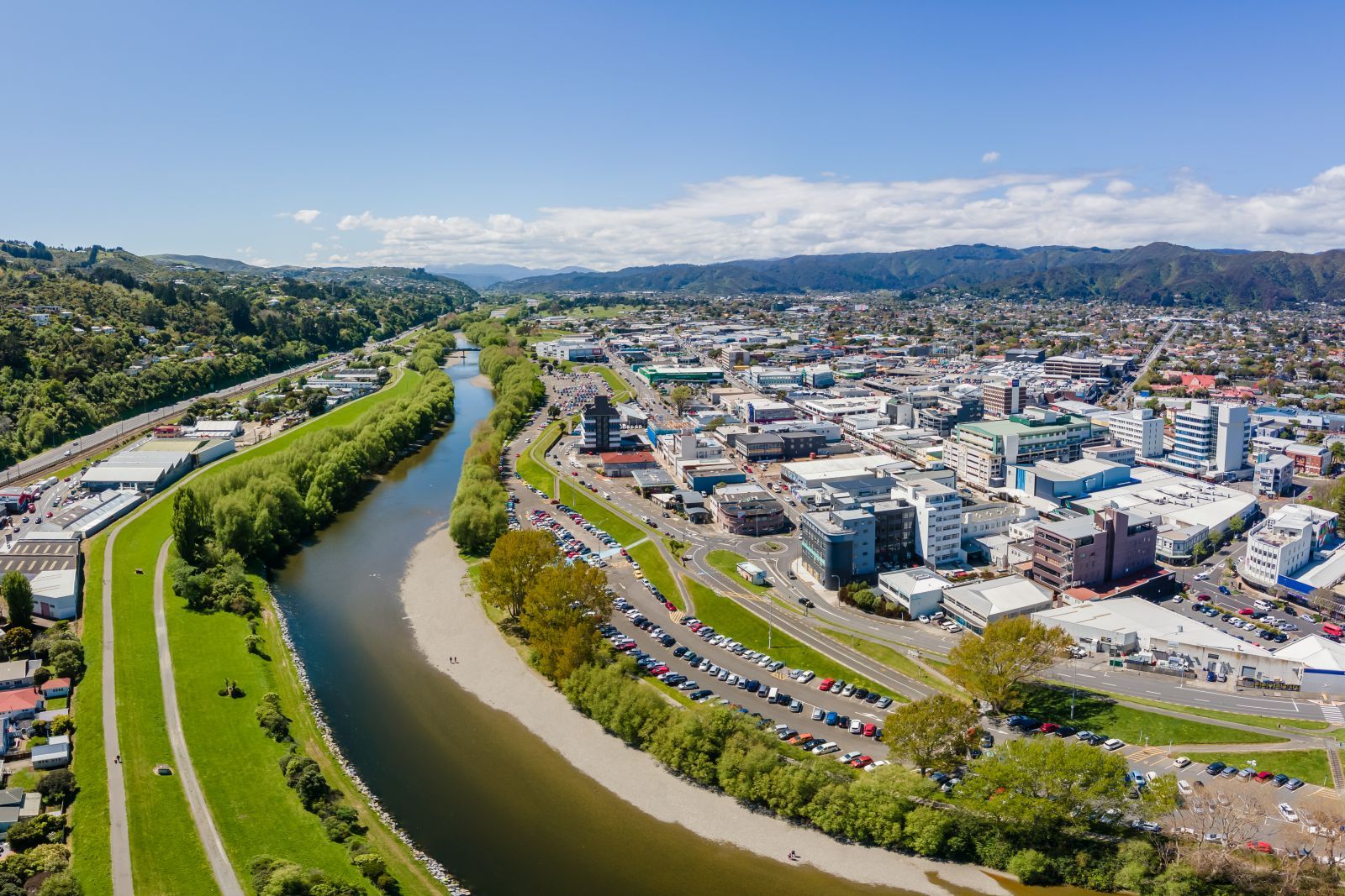 Aerial view of Hutt City