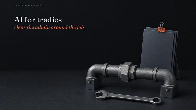 Graphite pipe repair and spanner with job paperwork gathered upright behind the work by a terracotta clip.