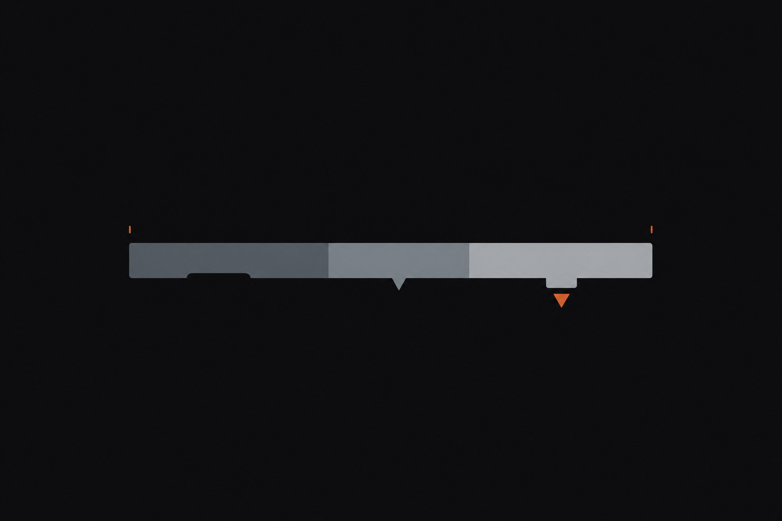 Catalyst editorial thumbnail showing a slate comparison gauge with a small terracotta selector aligned to the right notch, symbolising choosing AI tools by business fit.