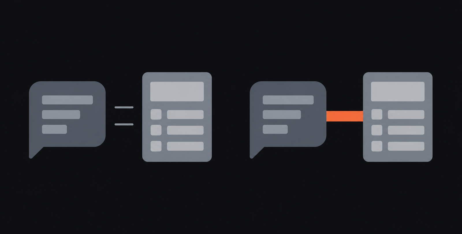 A comparison of AI sitting beside a CRM versus AI cleanly connecting context into the CRM record.