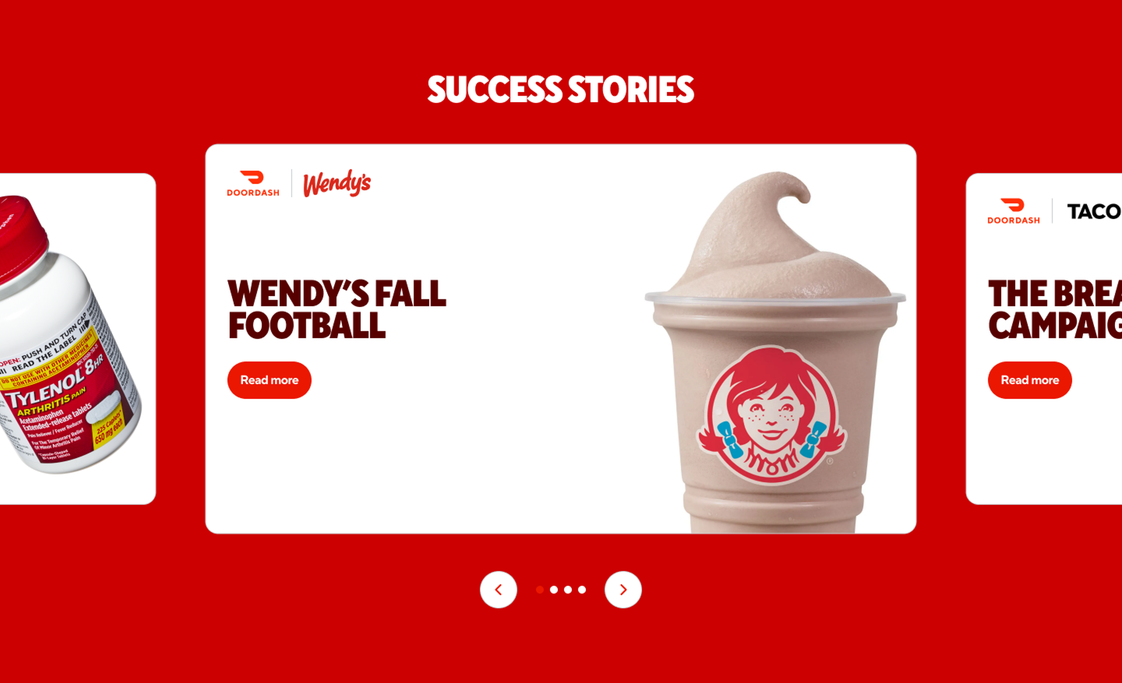 Success story carousel