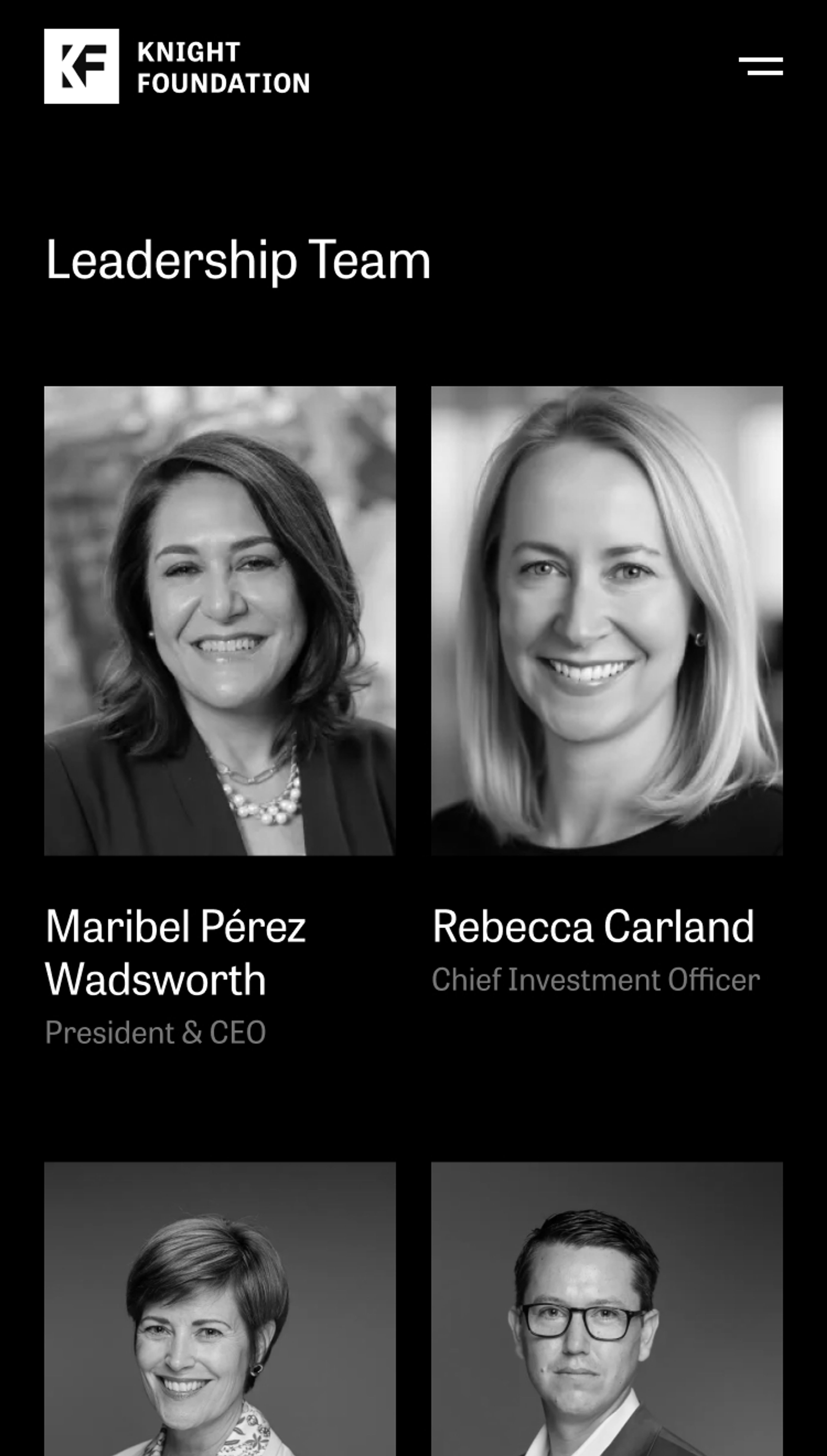 Leadership team on mobile
