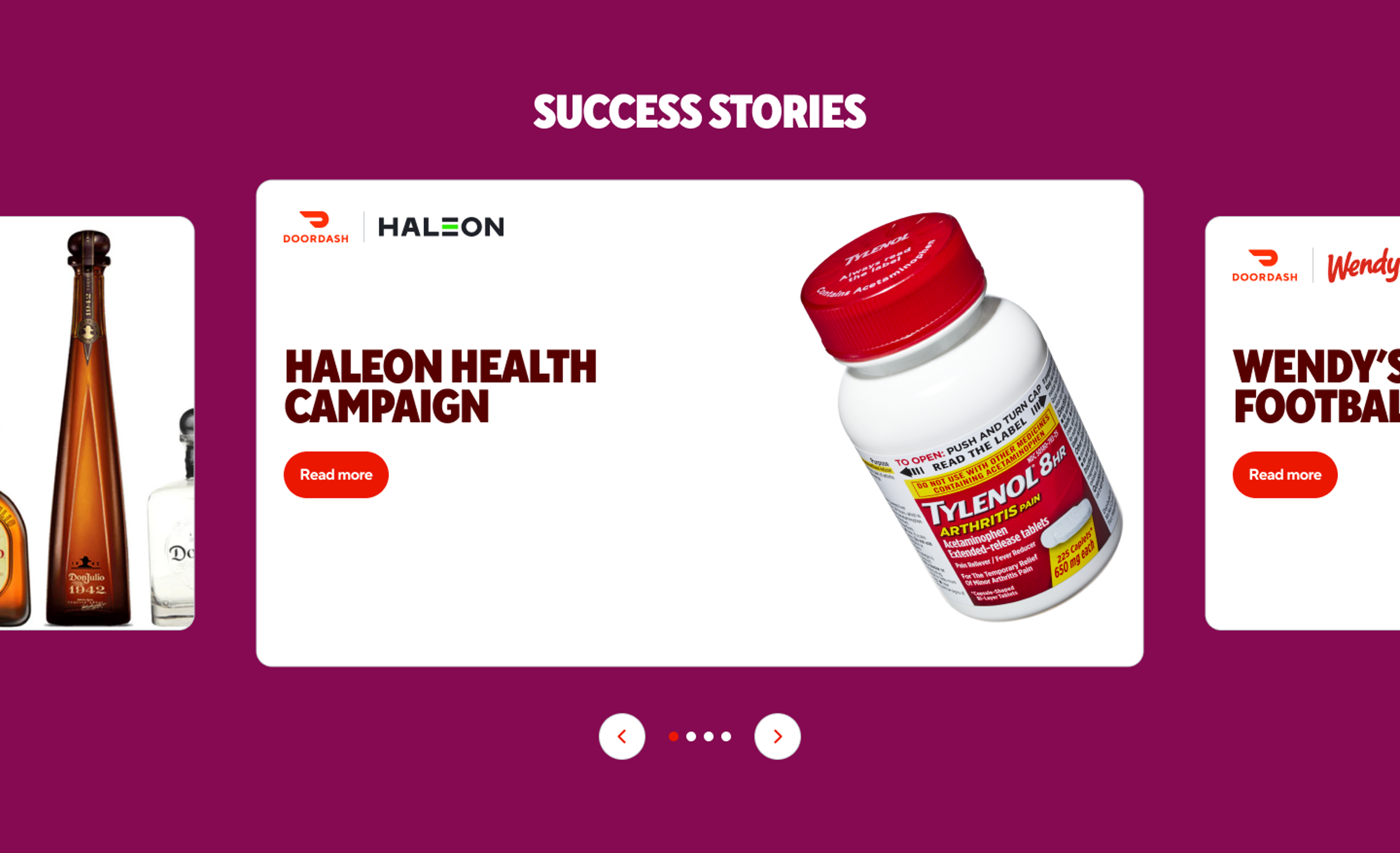 Success story carousel