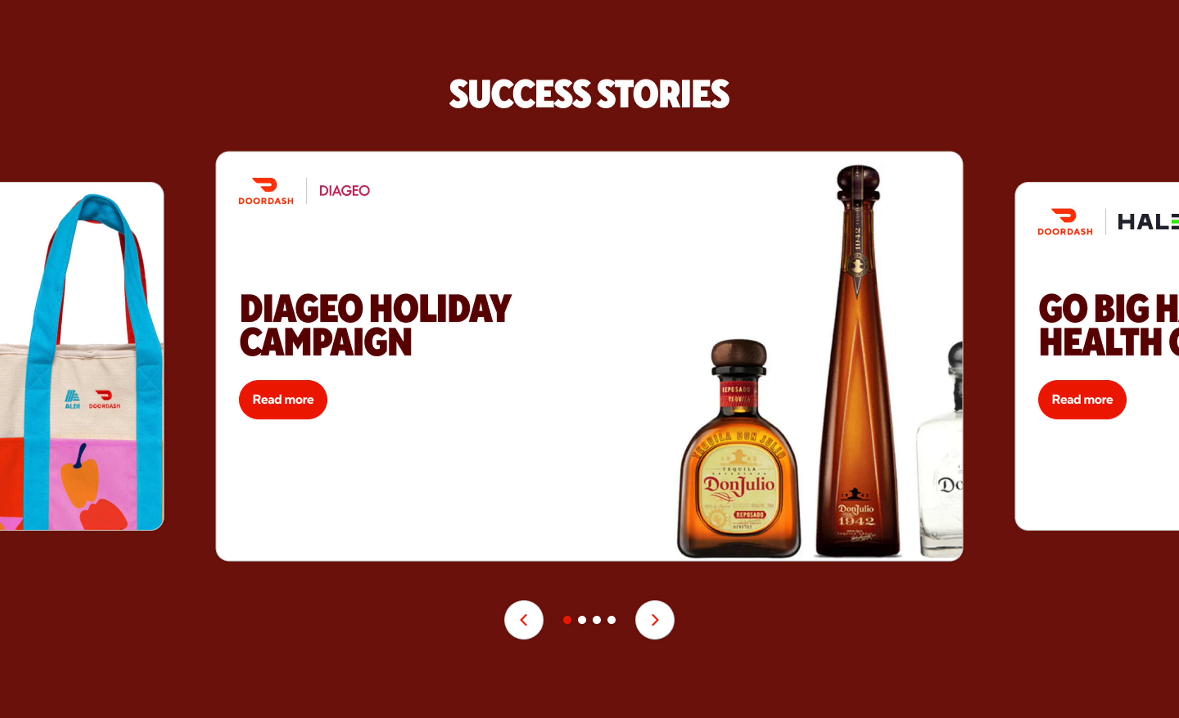 Success story carousel