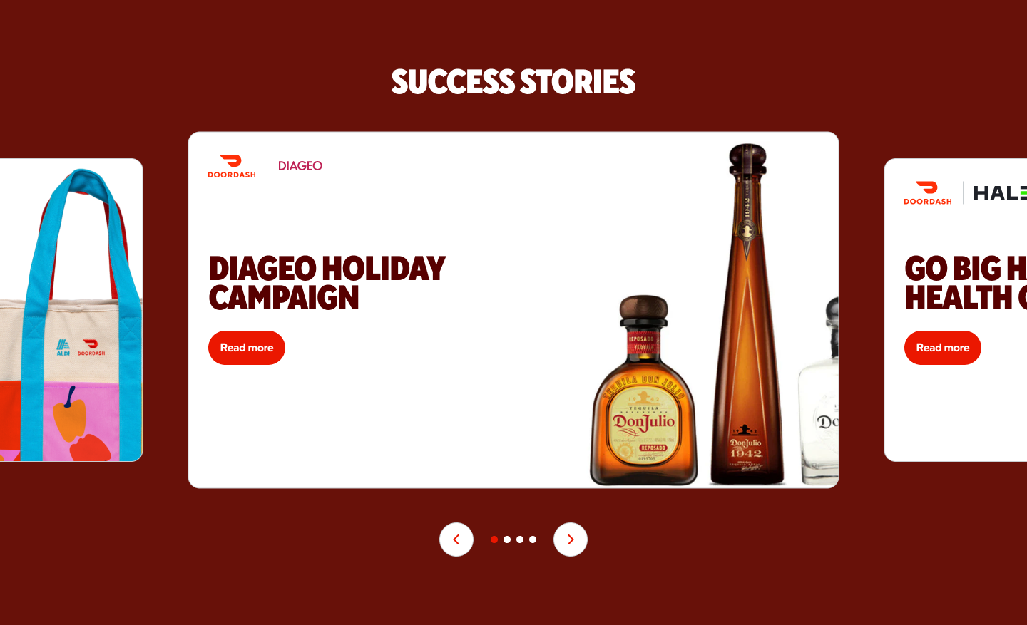 Success story carousel
