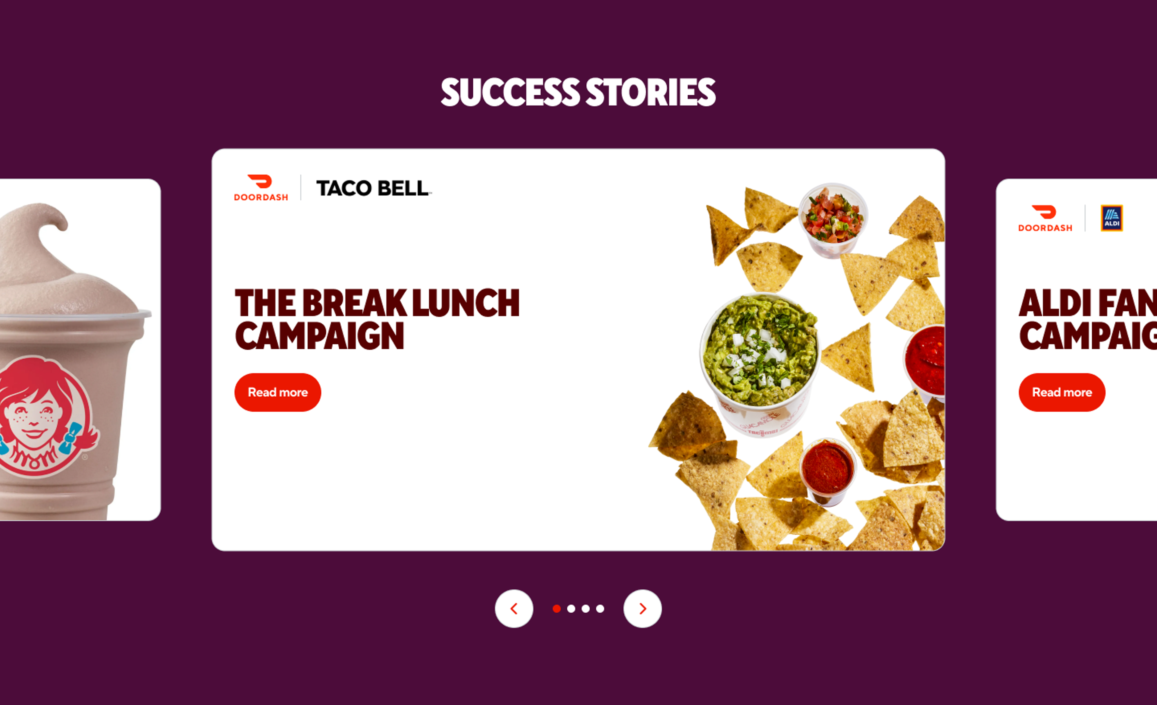 Success story carousel