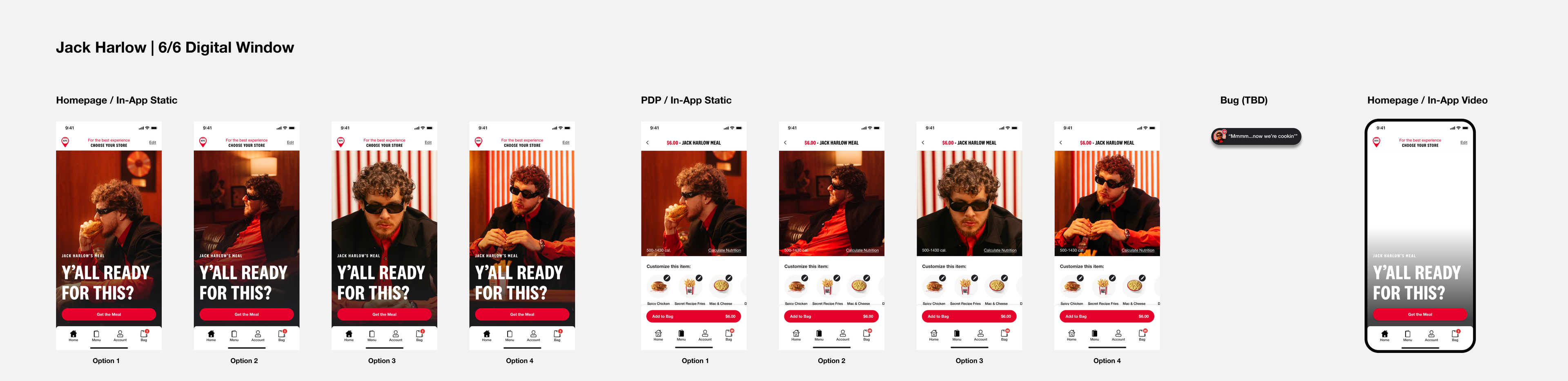 Jack Harlow digital window: homepage and product page options