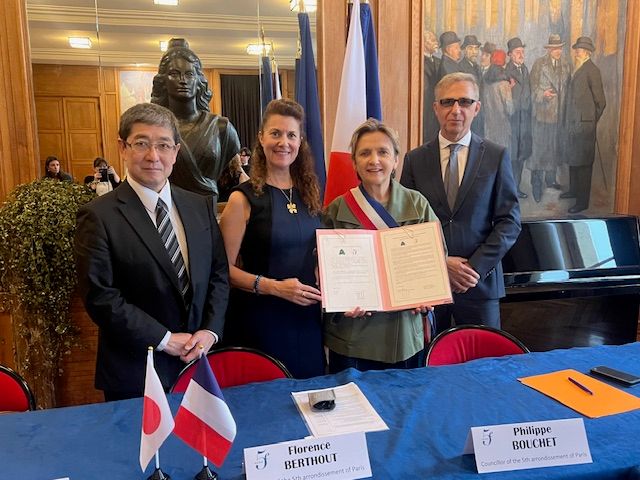 Signature du pacte d'amitié entre le 5ᵉ arrondissement et Bunkyō-ku — 7 juillet 2025