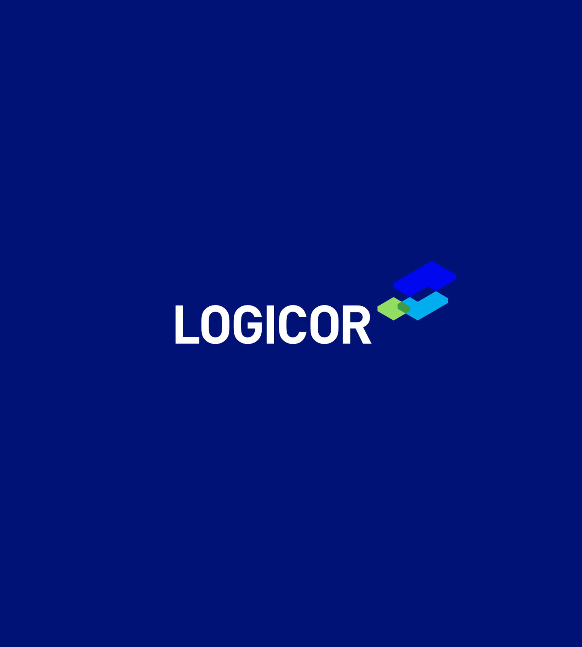 logicor logo blue background