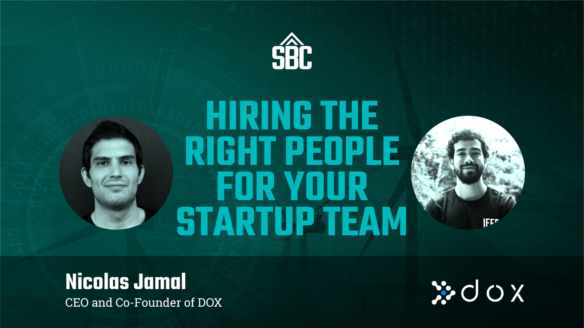 Hiring the right people for your startup team - Nicolas Jamal, Dox