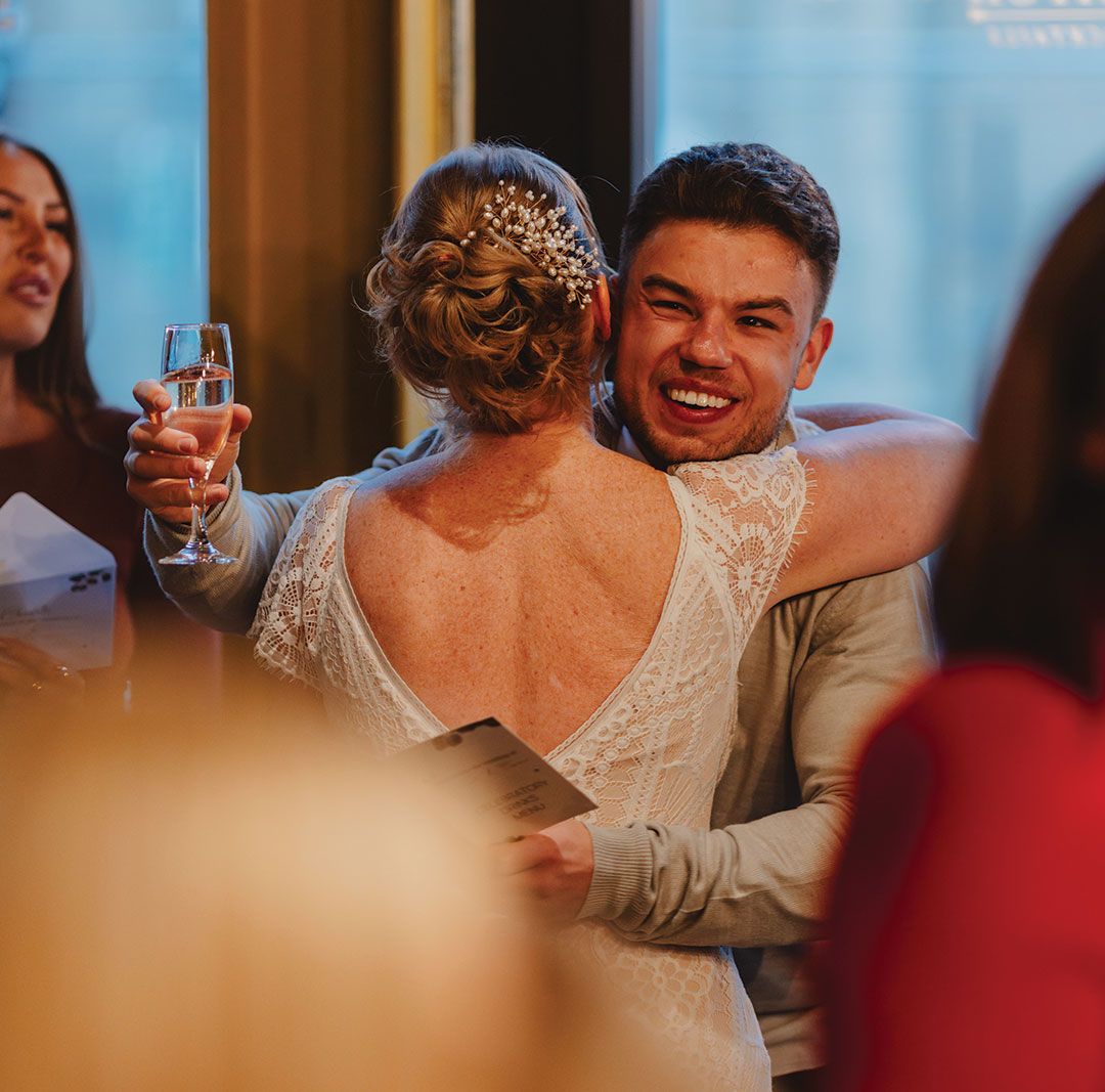 A group celebrating together at The Nuthatch