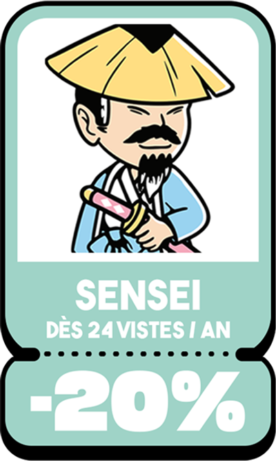 Carte du palier Sensei : dès 24 visites par an, 20 % de réduction
