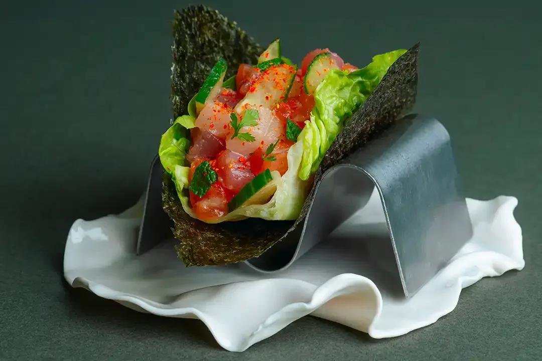 Fresh Handroll Trio de poissons marinés