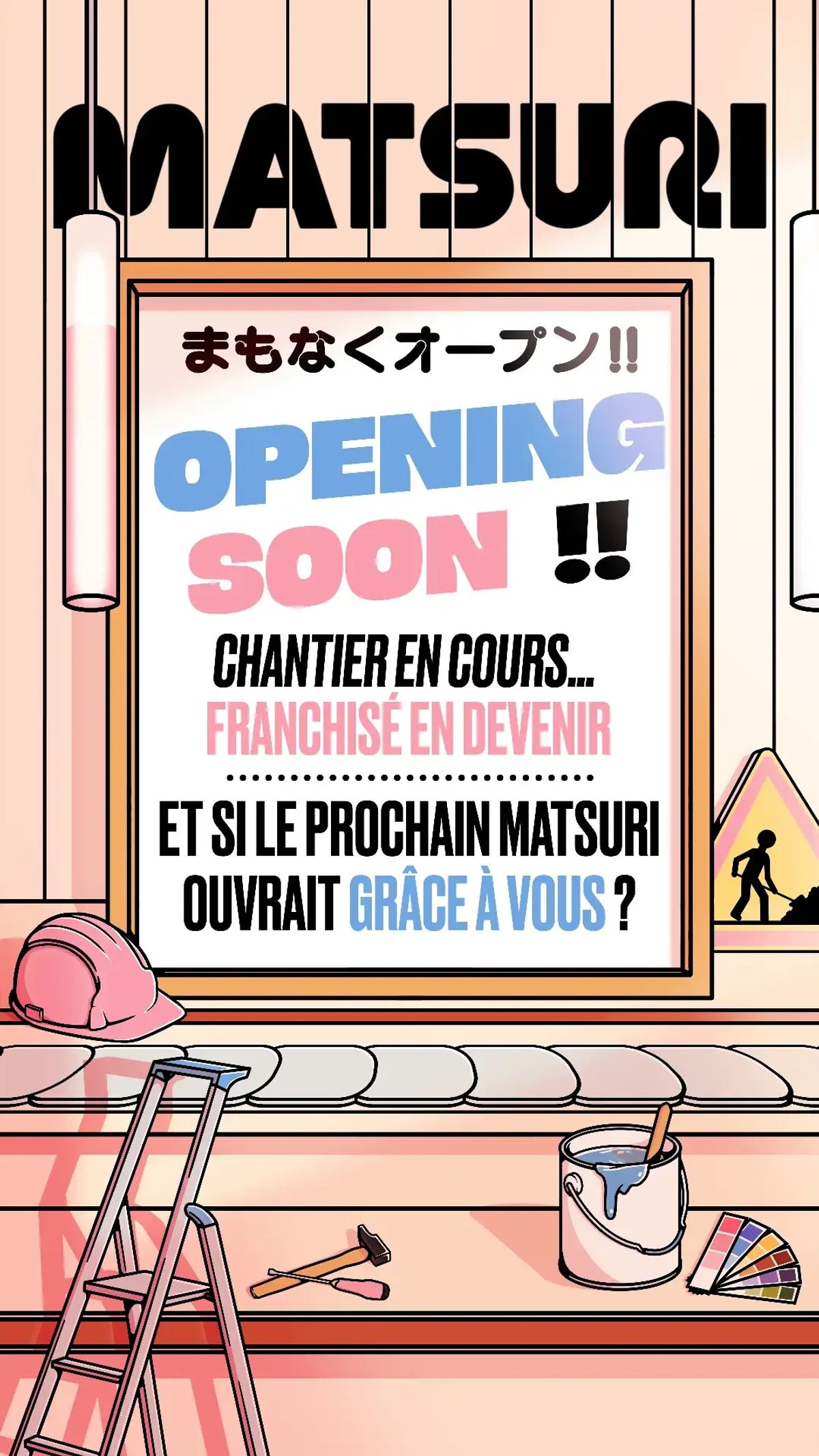Affiche Matsuri invitant à rejoindre le réseau de franchisés