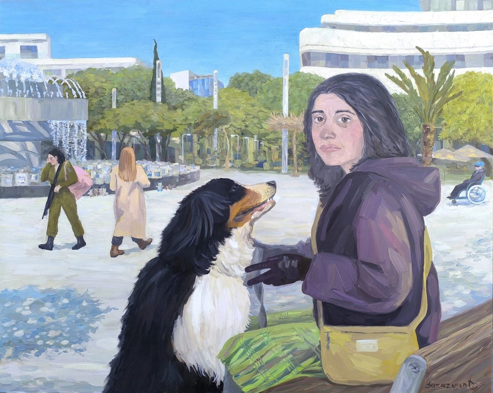 מלחמה, שמן על בד, 100 × 80 ס״מ, 2025