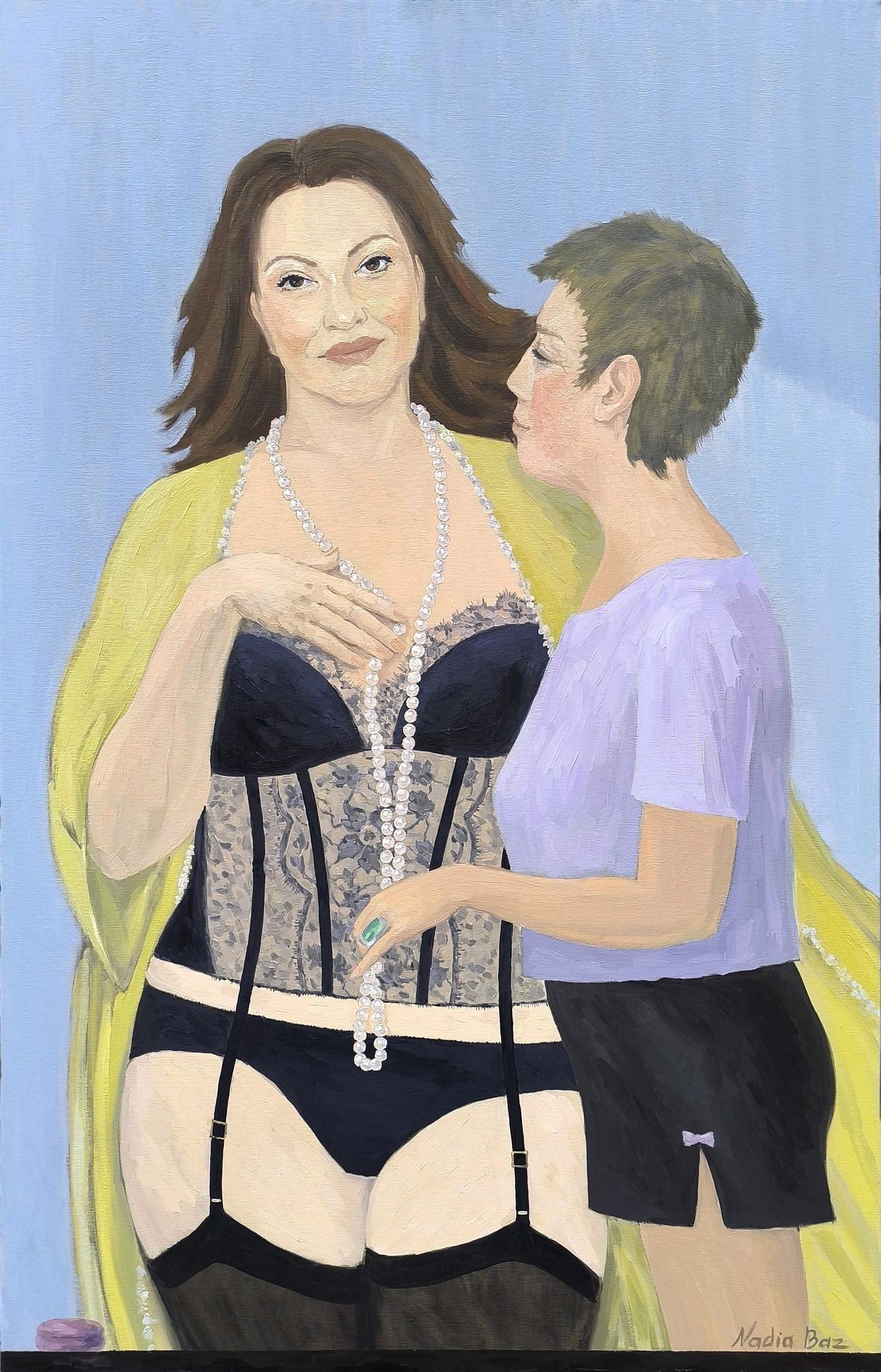 הסוד של ויקי 1, שמן על בד, 80 × 120 ס״מ, 2025