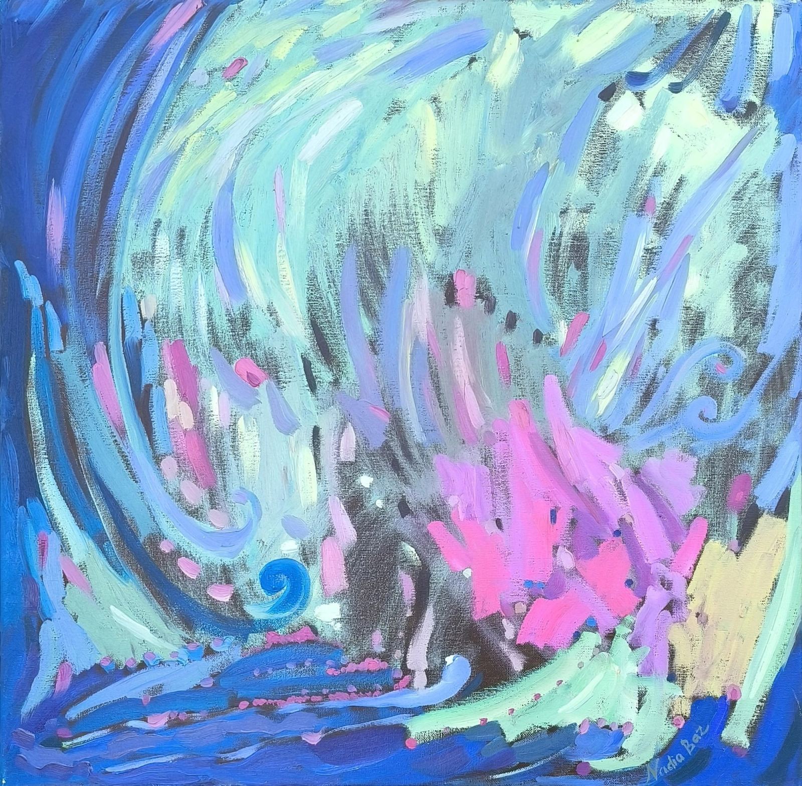 Evening of the City, oil on canvas, 60 × 60 ס״מ, 2026