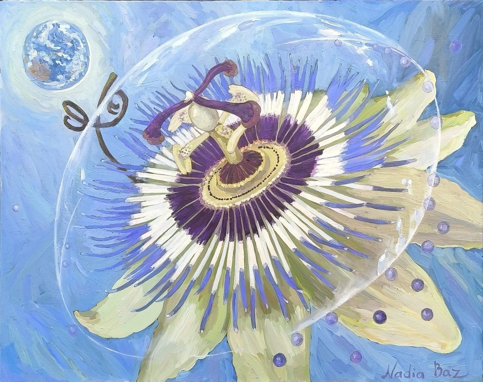 כיפת זכוכית מעל המשלחת, שמן על בד, 80 × 60 ס״מ, 2026