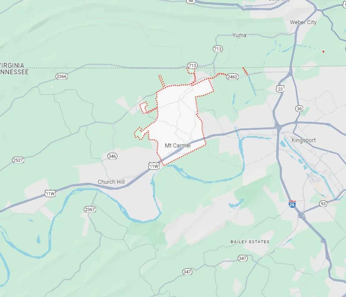 Map of Mount Carmel