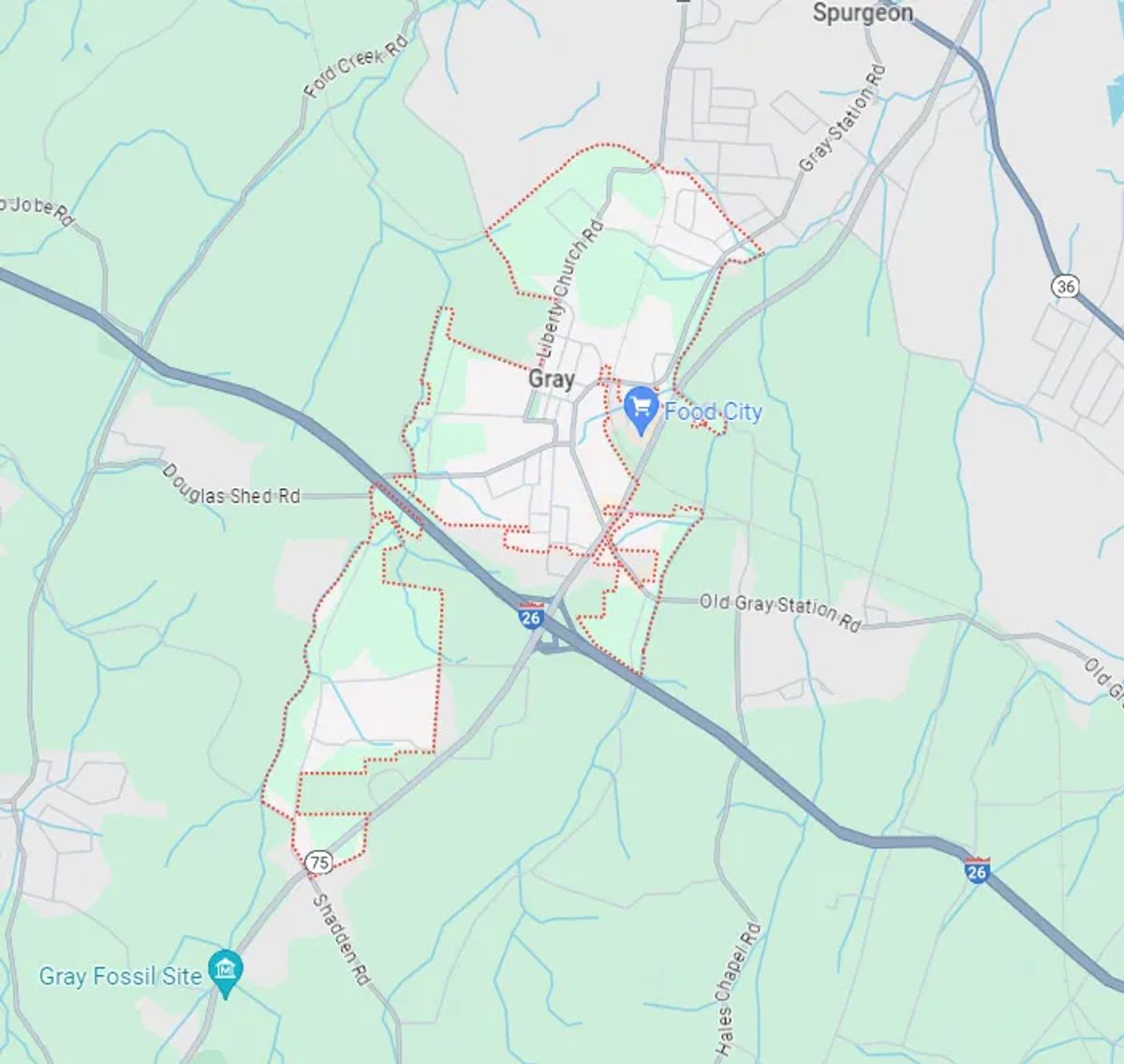 Map of Gray