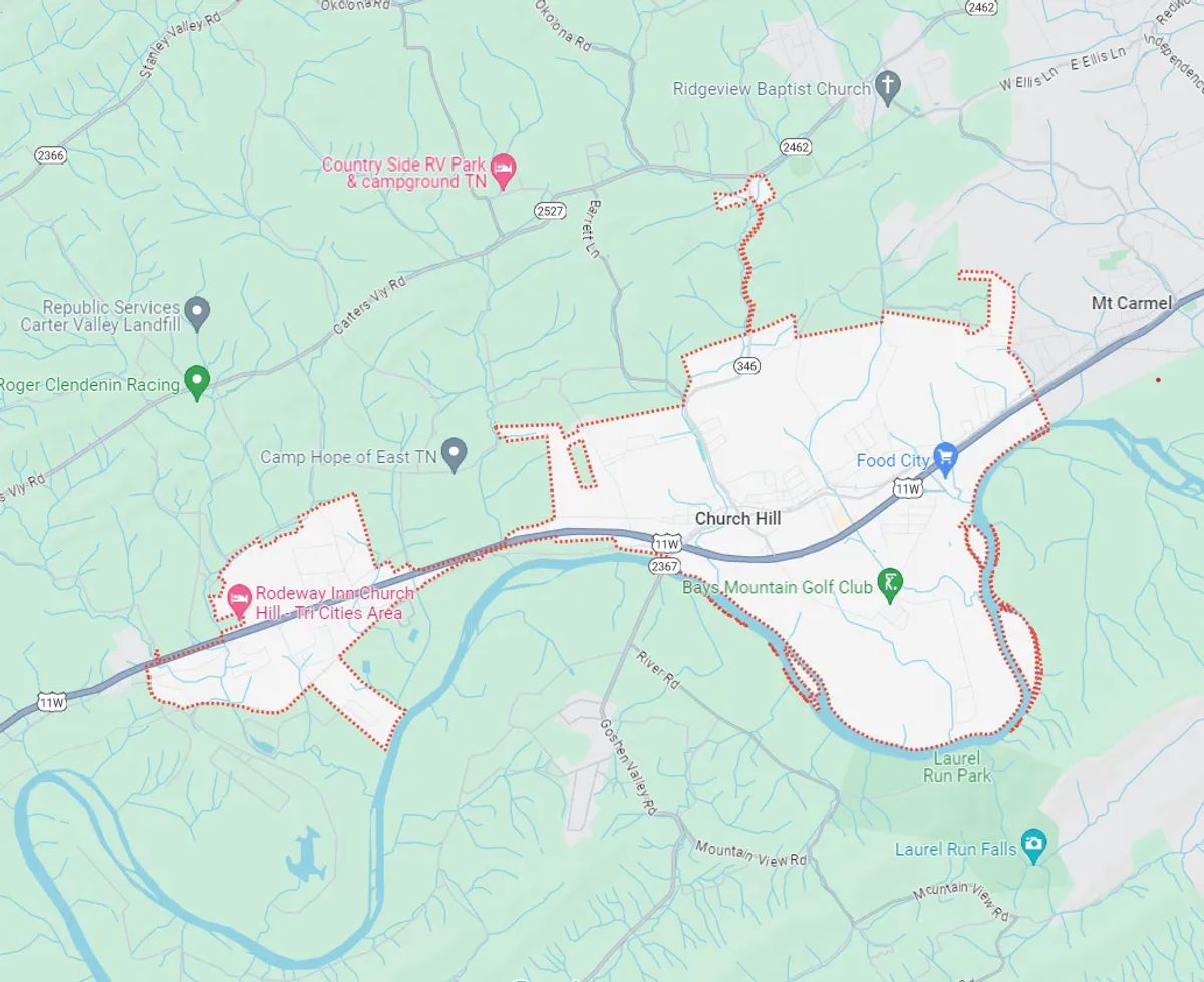 Map of Church Hill