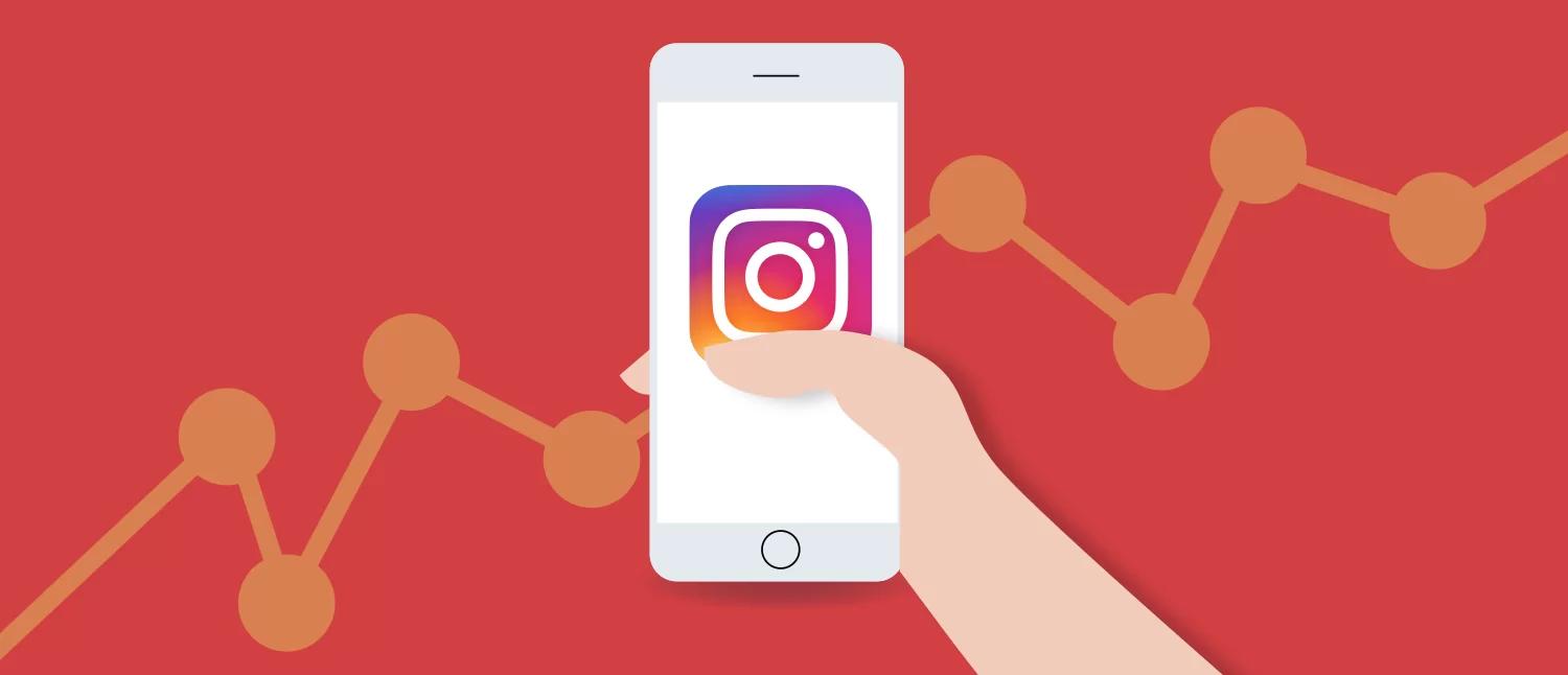 Instagram på en telefon