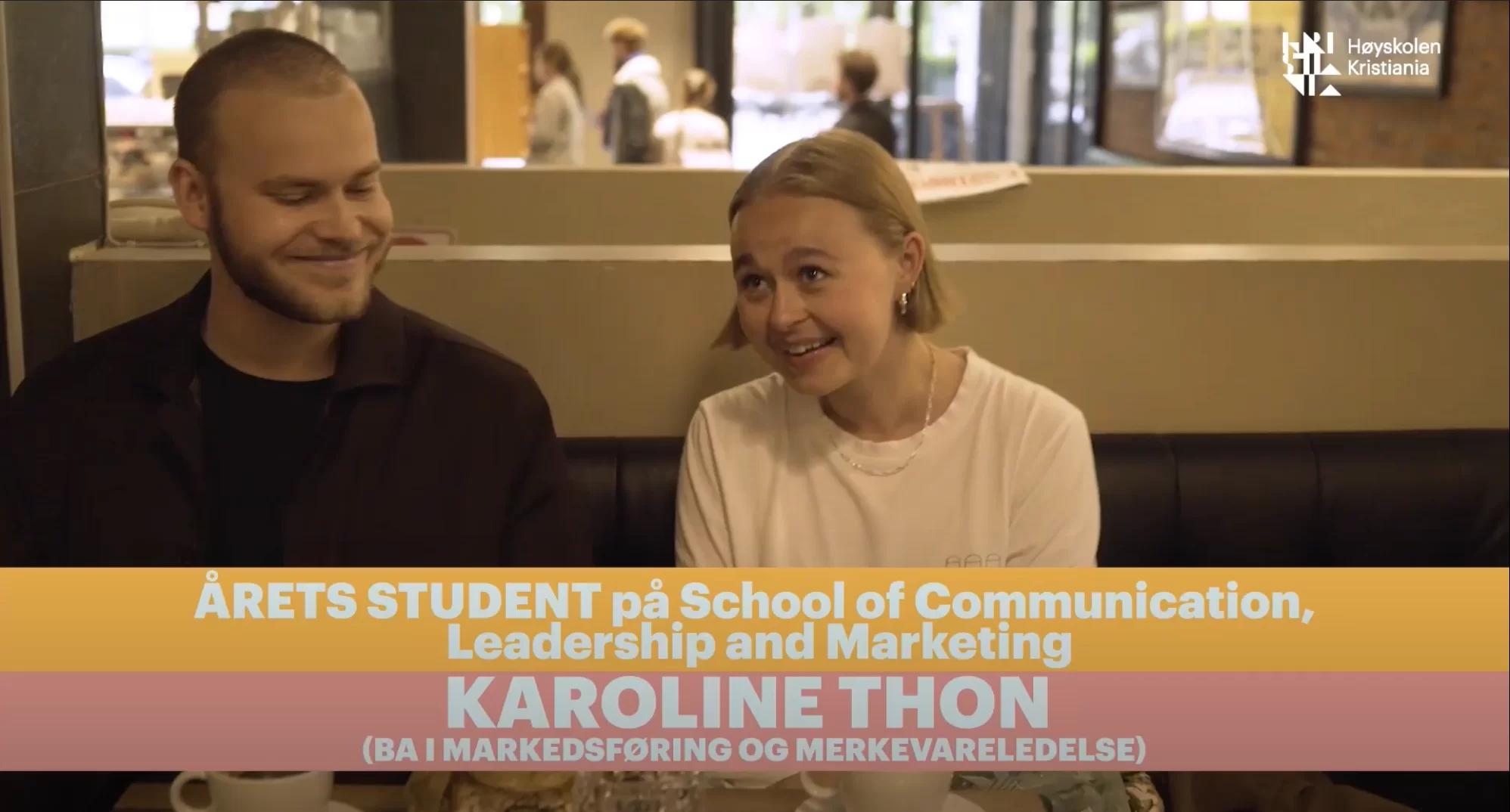 Årets avgangsstudent, Karoline Thon