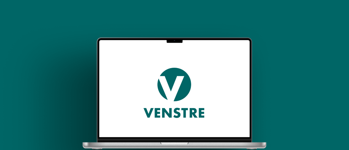 Datamaskin med venstre sin logo