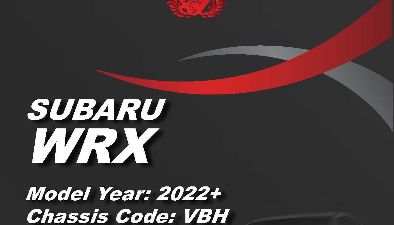 2022+ Subaru WRX (VBH) - Cusco All Parts Catalog (PDF) - May 2022