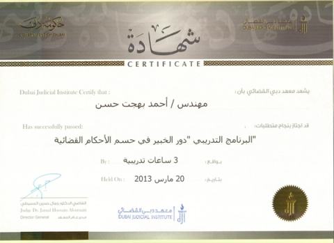 Expert Witness Programme — Dubai Judicial Institute