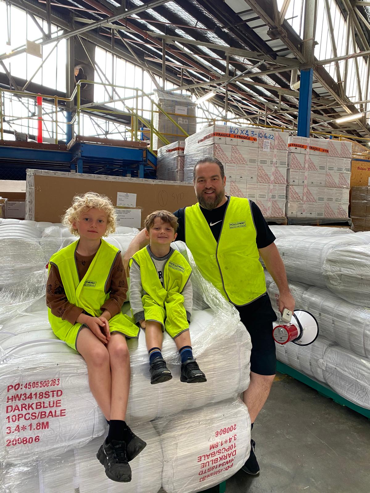 Holloway storage rooms, family photo, warehouse storage