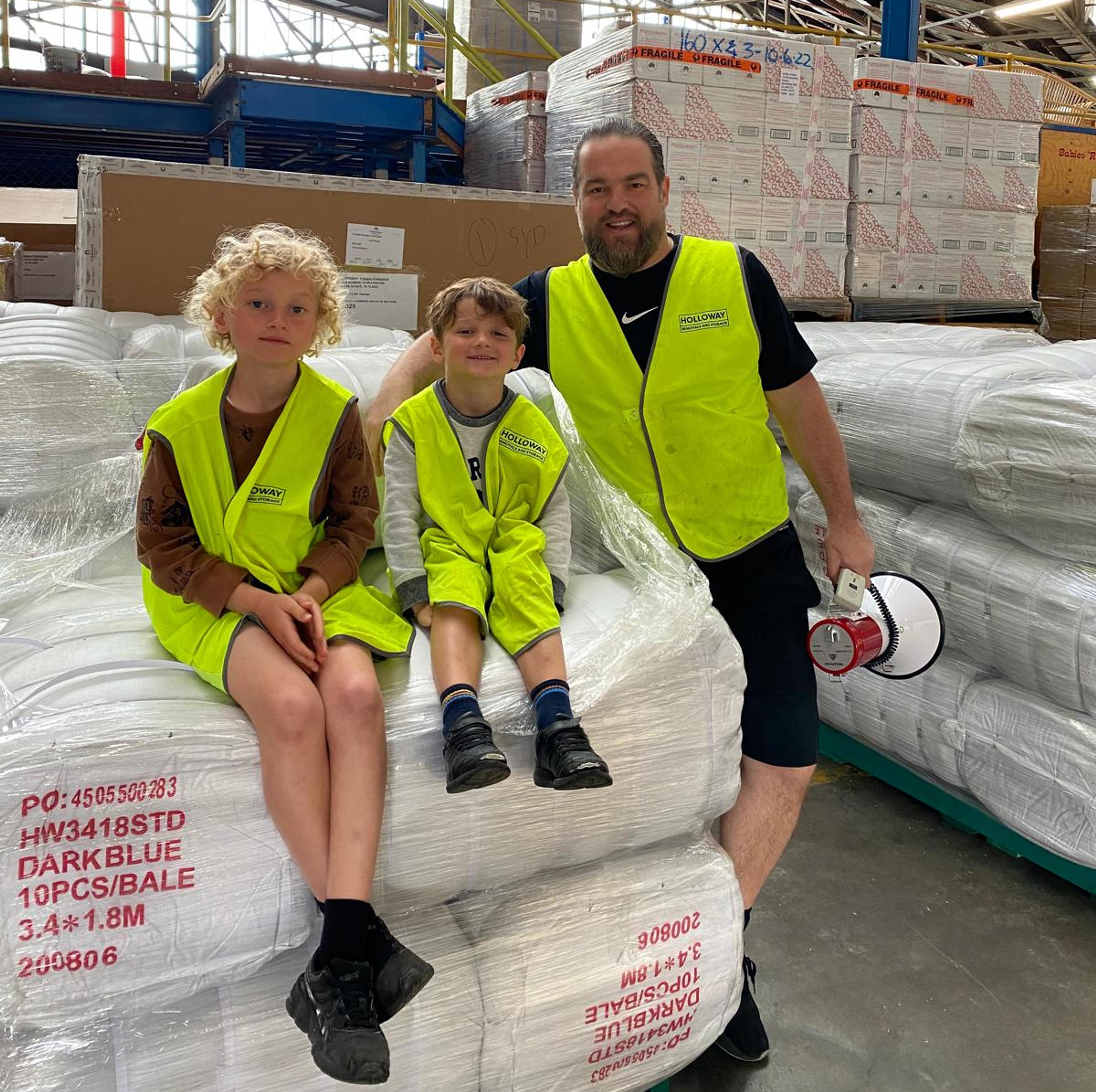 Holloway storage rooms, family photo, warehouse storage