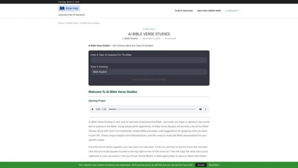 AI Bible Verse Studies AI Bible Verse Studies