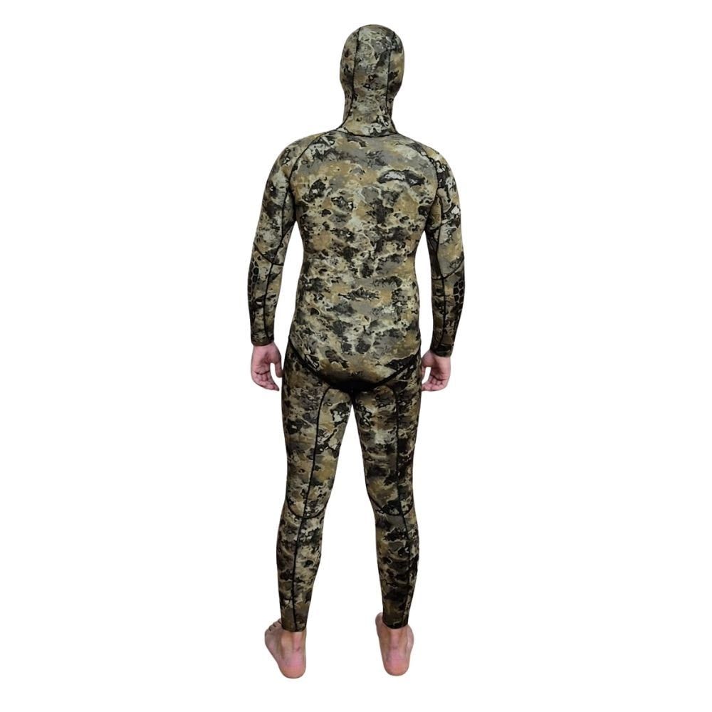 Hydra wetsuit, green camo, back