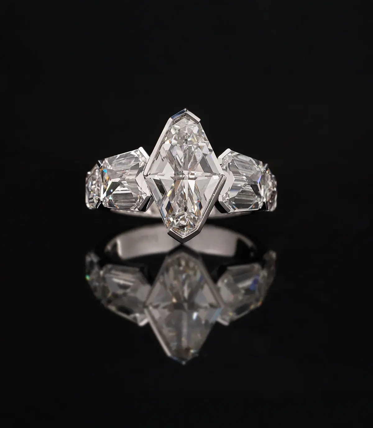 Unsaid's Signature cut Armor lab-grown diamond ring crafted in 18k recycled gold. 