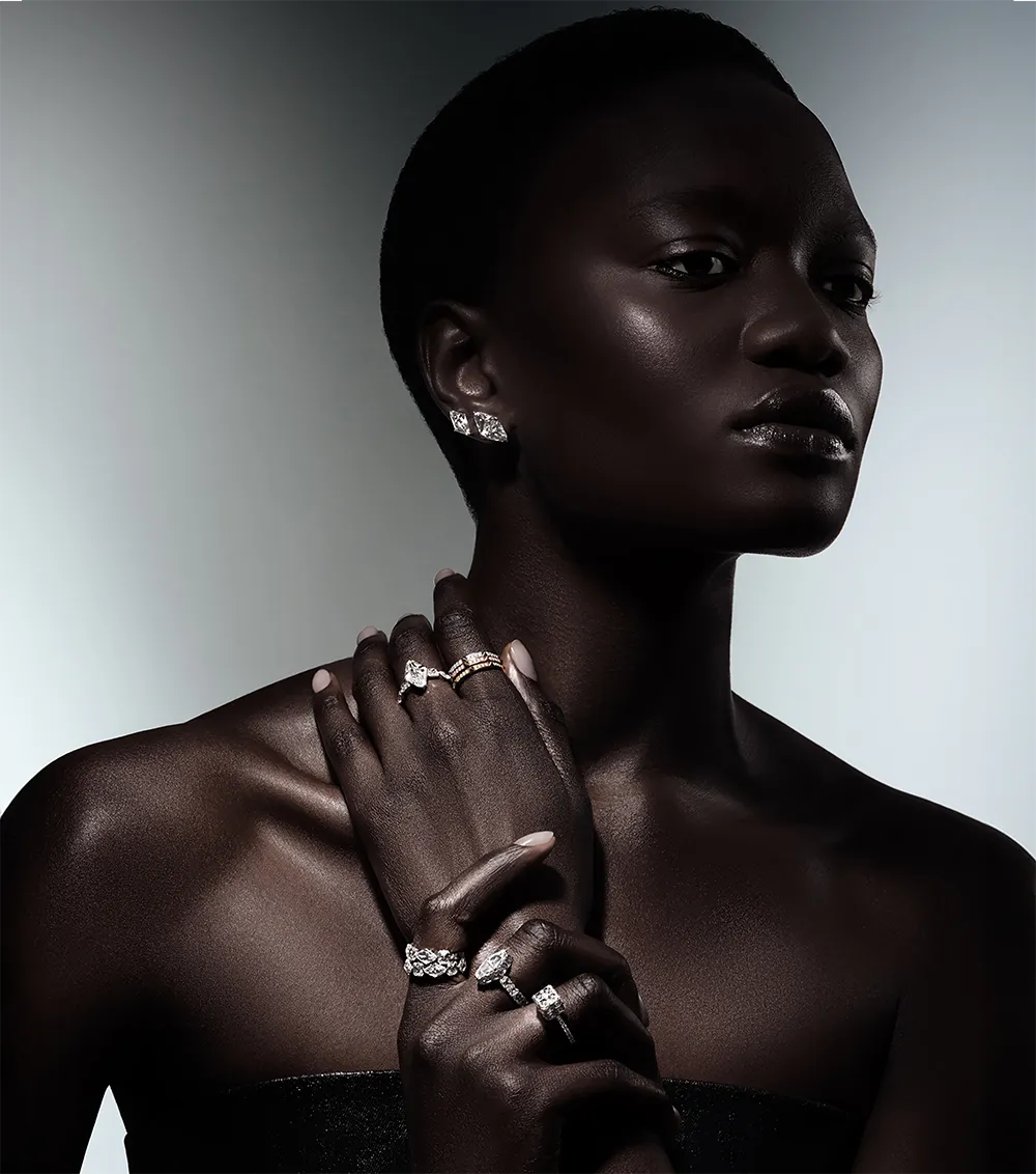 Unsaid's Signature cut Armor lab-grown diamond ring crafted in 18k recycled gold. 