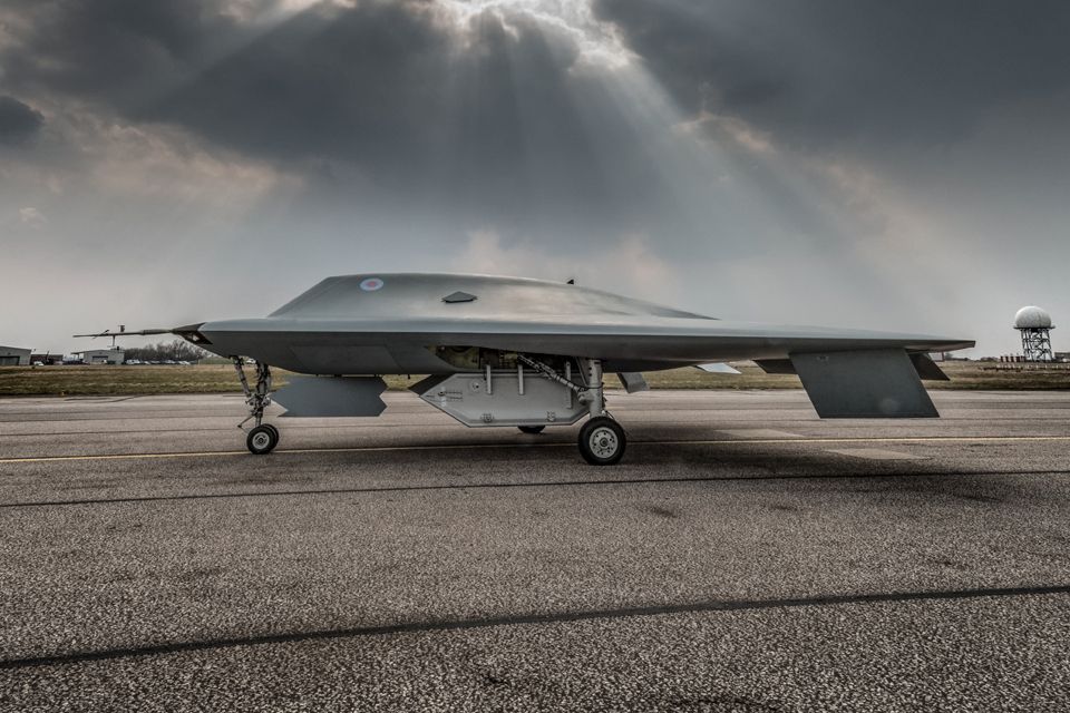 Taranis taxiing at BAE Systems in Warton, Lancashire