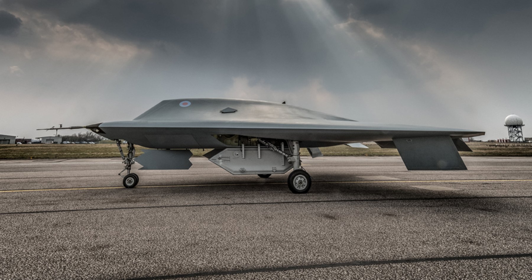 Taranis taxiing at BAE Systems in Warton, Lancashire