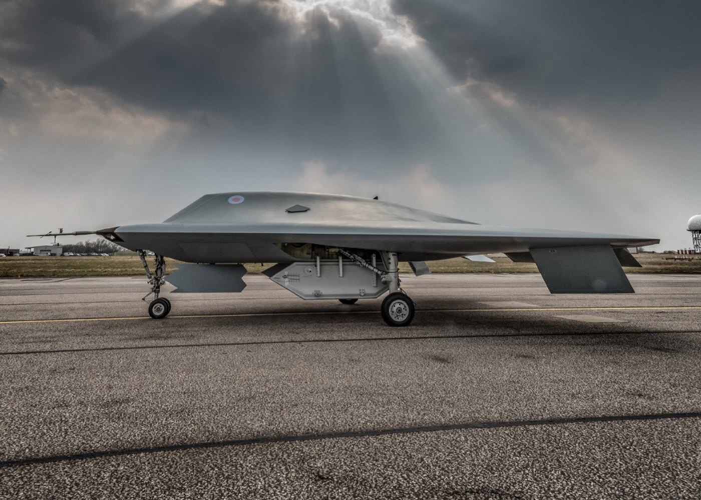 Taranis taxiing at BAE Systems in Warton, Lancashire
