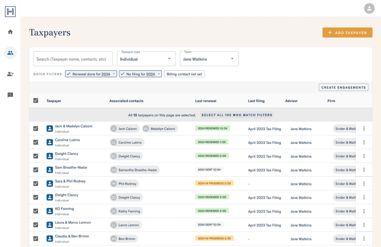 The Harness Client Portal can help you manage all tax clients in one centralized location