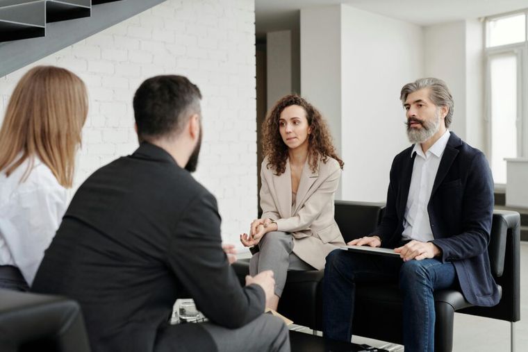 A business meeting