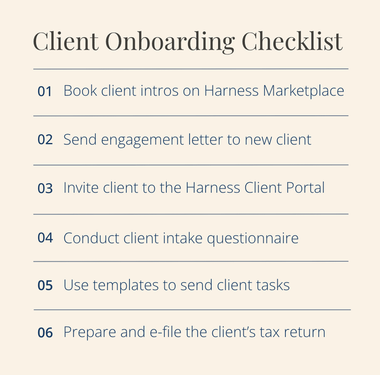 tax client onboarding checklist