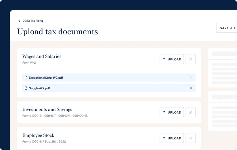 Upload tax documents to the Harness client portal