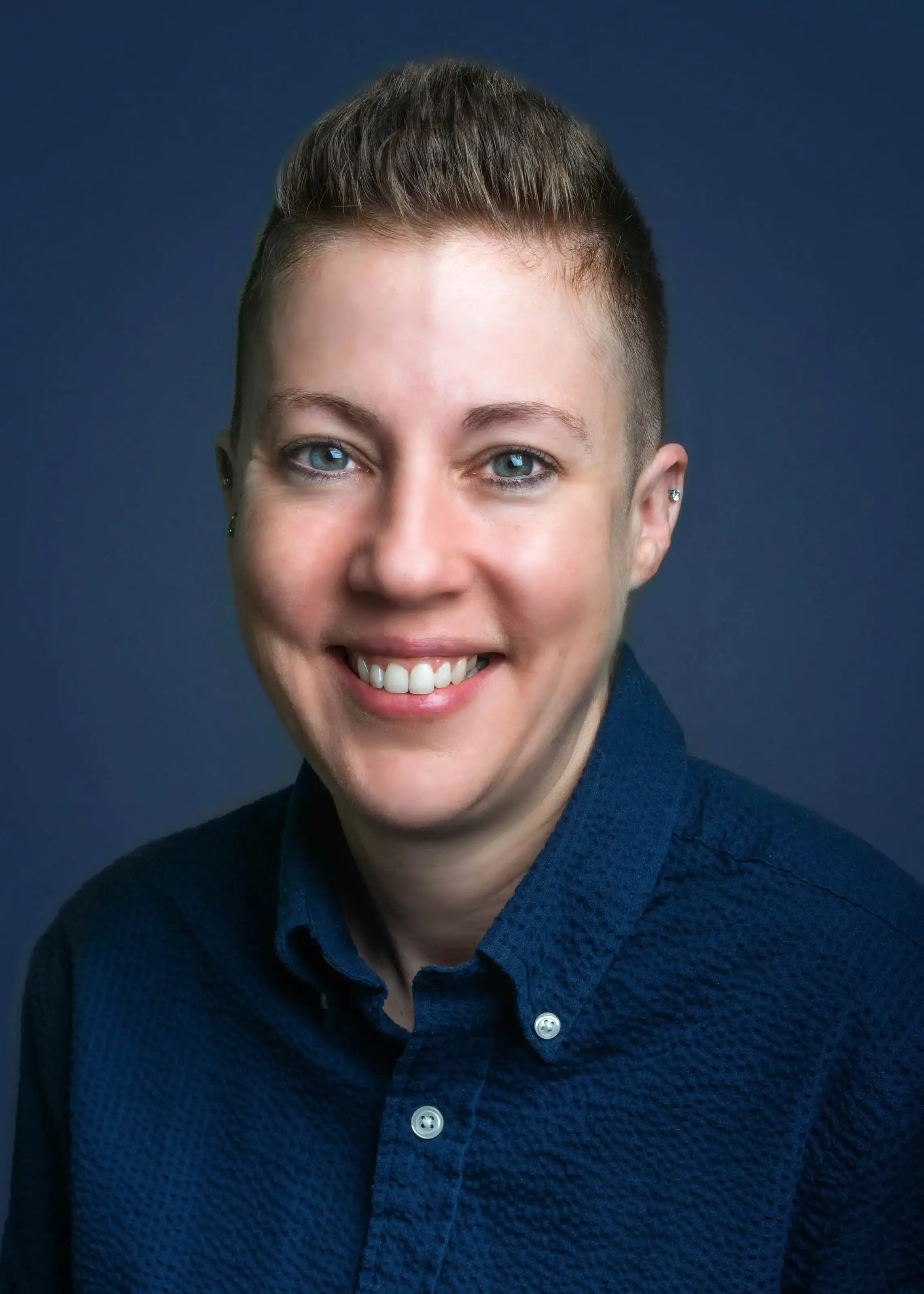a person smiling for a picture