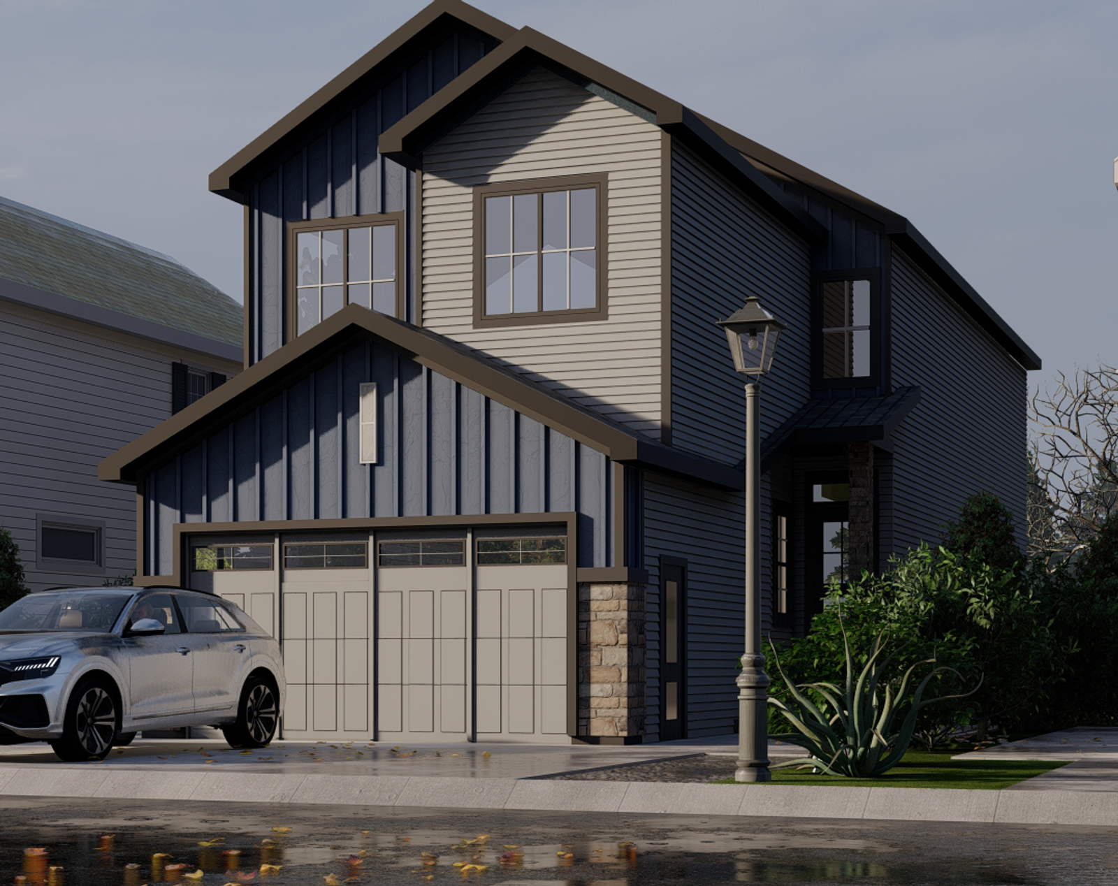 Modern family home exterior