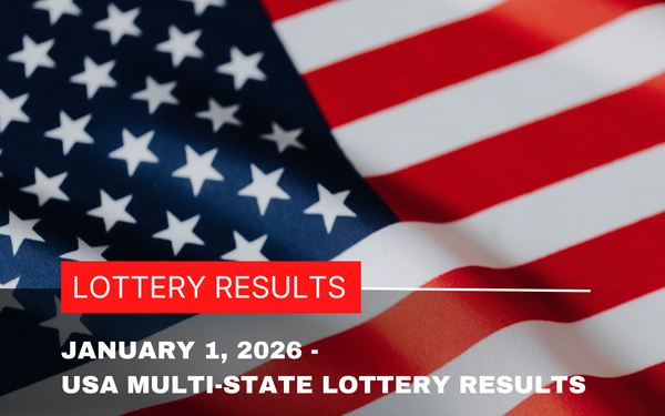 Graphic showing the text ‘January 1, 2026 Lottery Results – USA Multi-State Lottery Results’ on a styled background.
