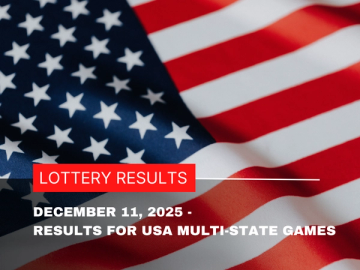 Graphic showing the text ‘December 11, 2025 Lottery Results – Results For USA Multi-State Games’ on a styled background.