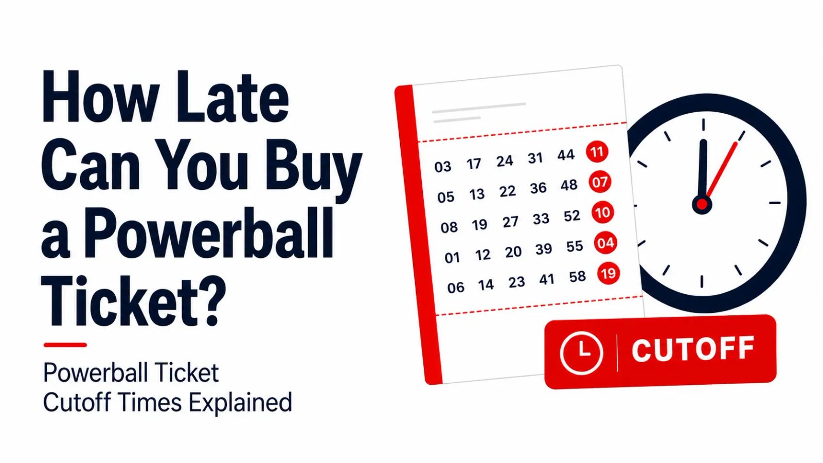 How Late Can You Buy a Powerball Ticket? Cutoff Times by State