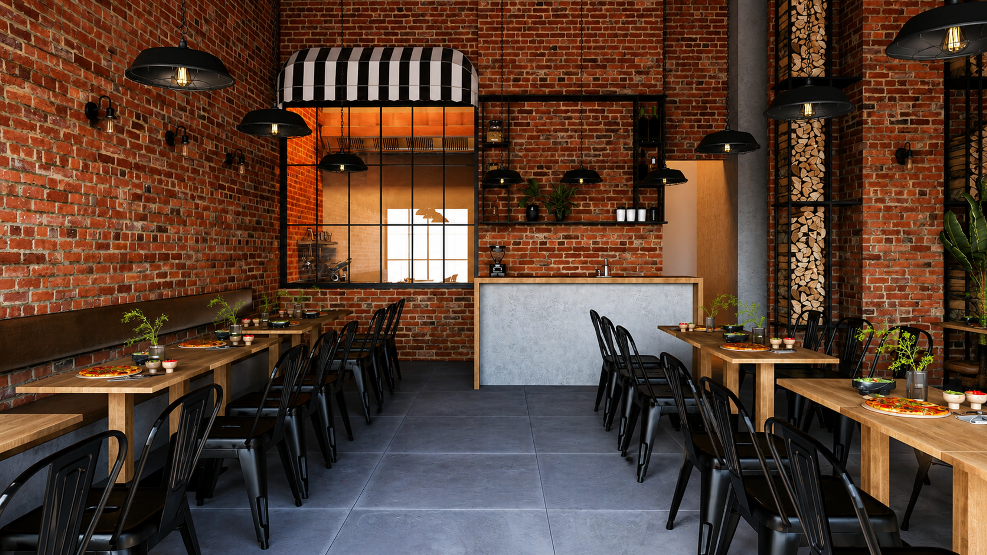 AL FORNO — restaurant remodel around a wood-fired oven