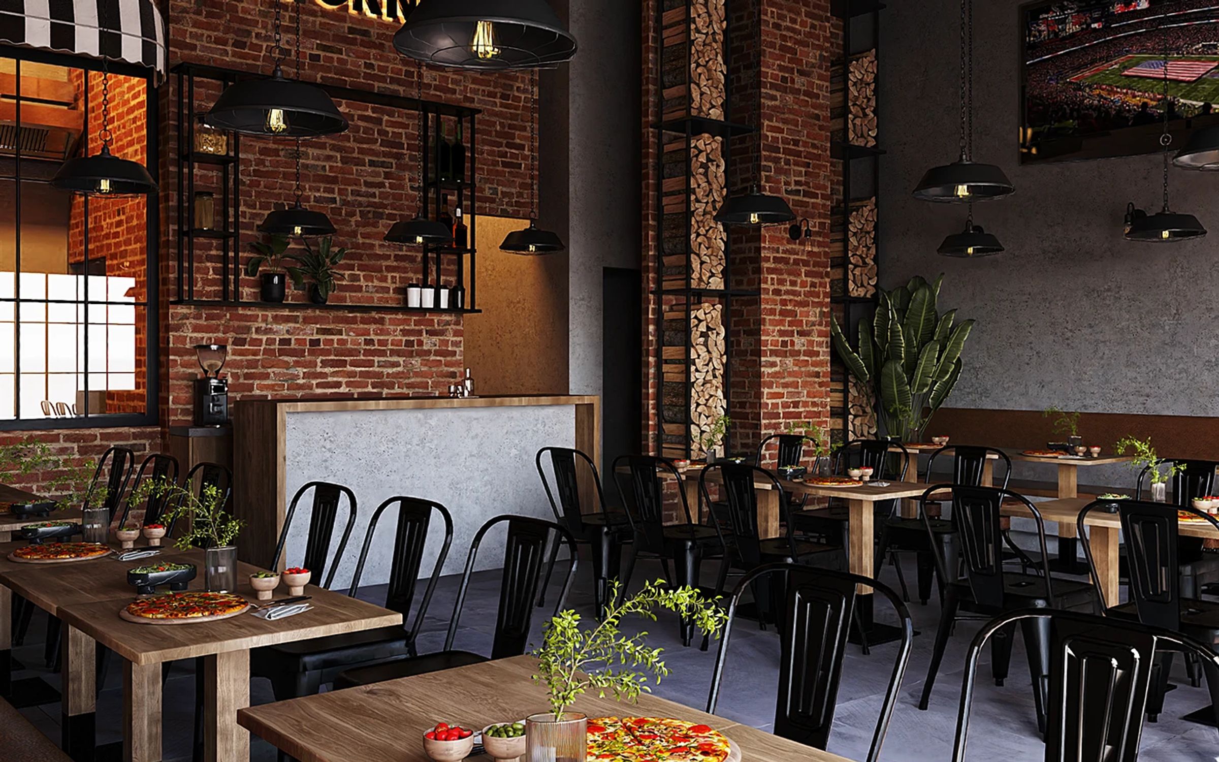 AL FORNO — restaurant remodel around a wood-fired oven